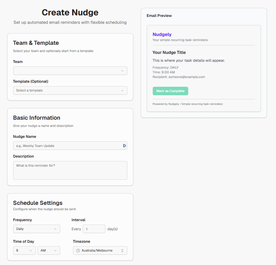 Create nudge schedule for Weekly Finance Report